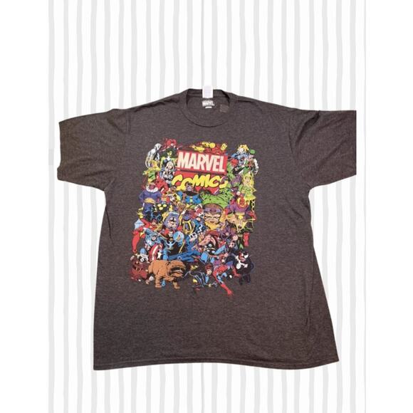 Marvel Other - Men's Marvel Comic Heroes T-Shirt - Black - US UK (X Large)